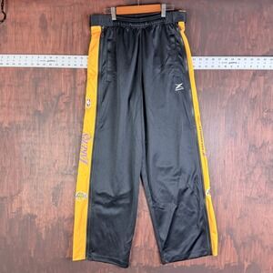 Zipway NBA Los Angeles Lakers Full Side Zip Track Pants Mens Black Yellow 30x29